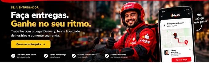 Entregador parceiro de moto